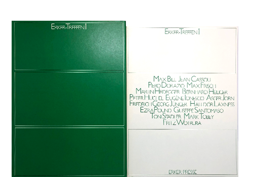 Erker-Verlag; Bill; Dorazio; Heiliger; Jorn; Santomaso; Stadler; Tobey;Wotruba; Erker-Treffen 1 (1972)