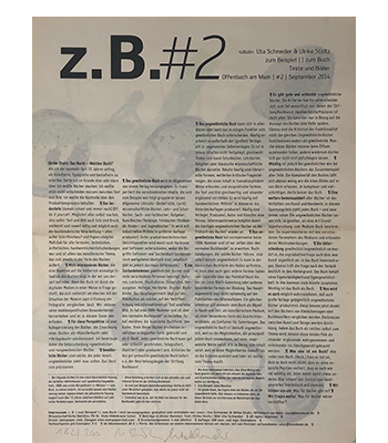 Stoltz, Ulrike / Schneider, Uta; Artist Talk: z.B. / zum Beispiel / zum Buch  (2014 - 2020)